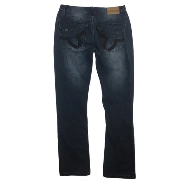 MJ143 Jeanetix Distressed Straight Leg Jeans 32x32 - Picture 6 of 7